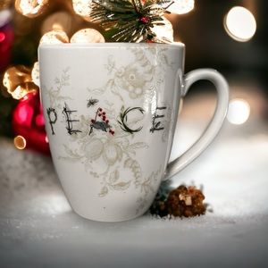 FRINGE porcelain holiday mug PEACE NEW nice for gifting Limited Edition